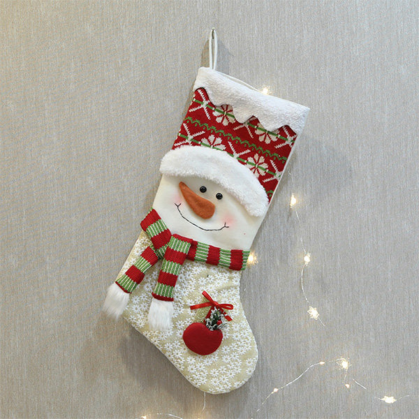 White Christmas Hanging Stocking - ApolloBox