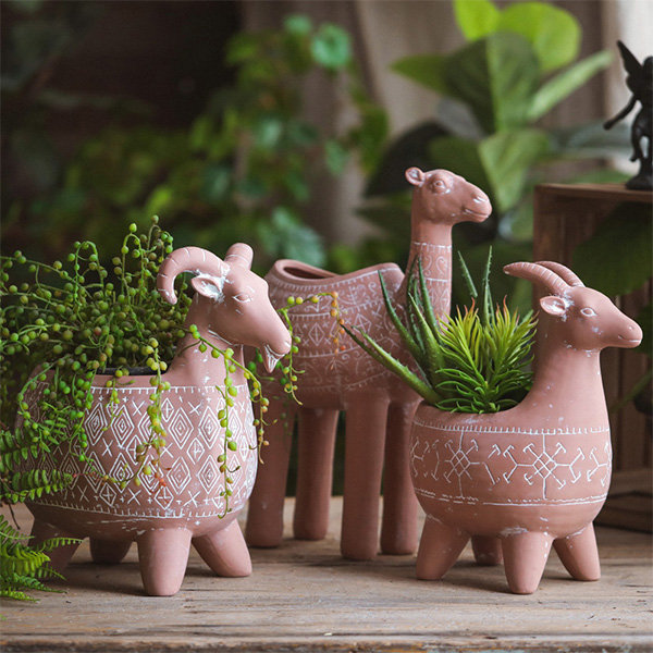 Red Clay Goat And Camel Bowls