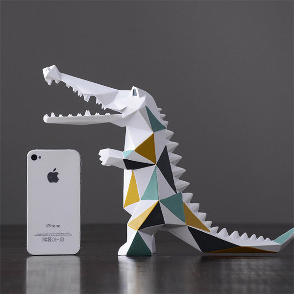Geometric Style Crocodile Ornament - ApolloBox