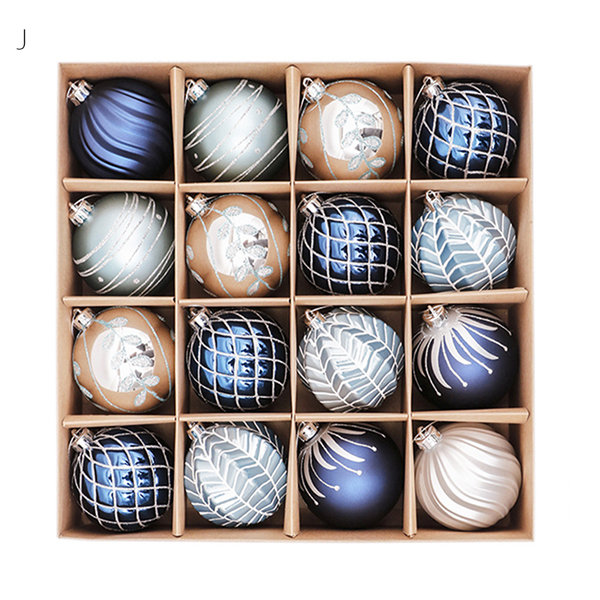 Pretty Painted Christmas Baubles - ApolloBox