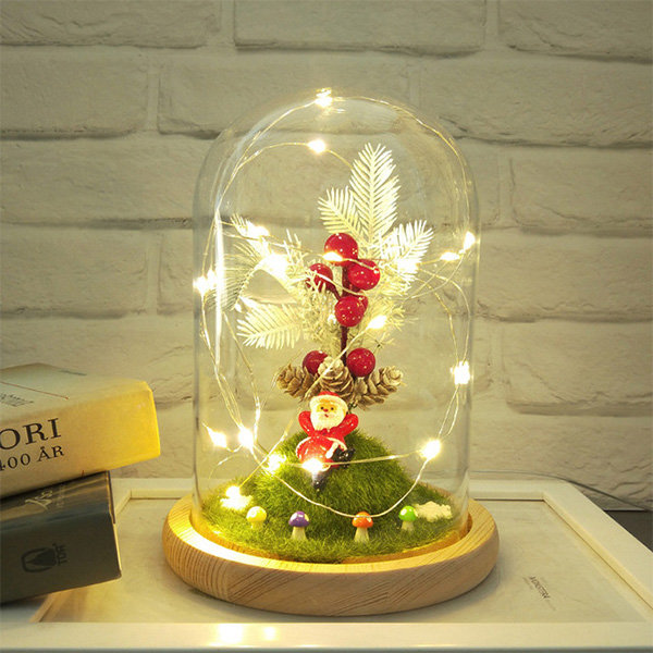 Glass Dome Light Up Festive Decor - ApolloBox