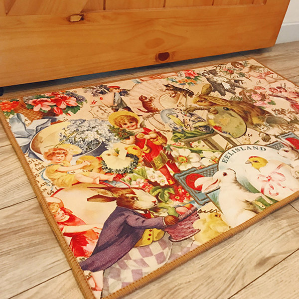 Vintage Art Inspired Floor Mat
