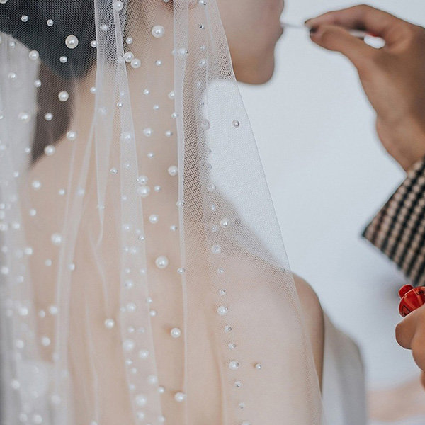 Romantic Pearl Bridal Veil - ApolloBox