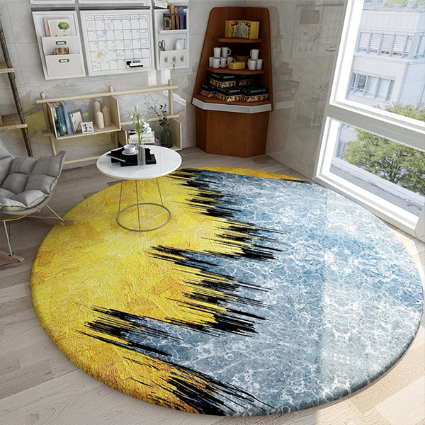 Abstract Inspired Round Rug - ApolloBox