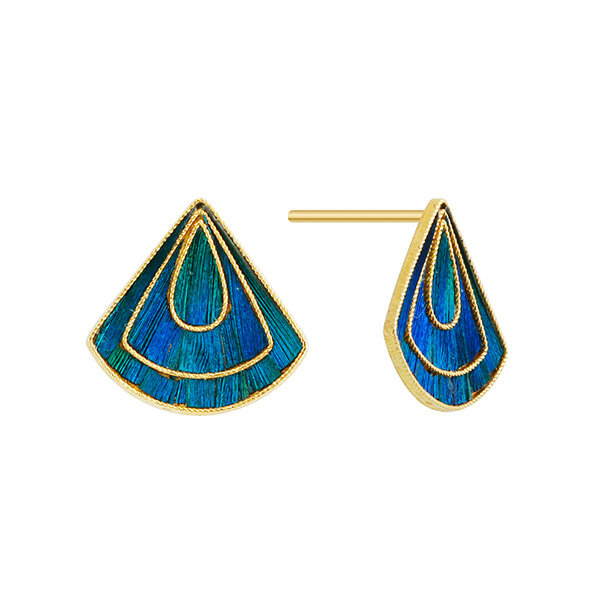 Peacock Feather Earrings - ApolloBox