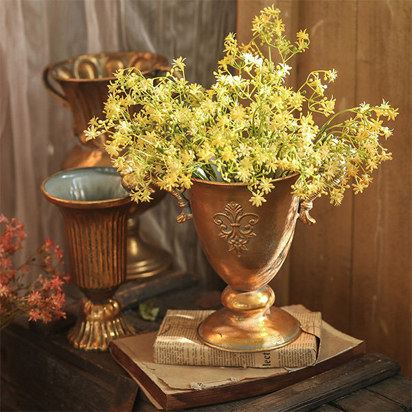 Retro Golden Iron Vase