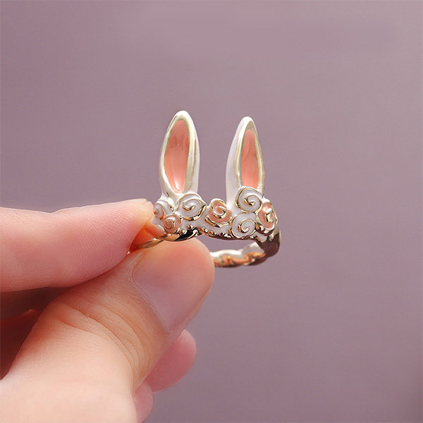 Cute Bunny Ears Ring image