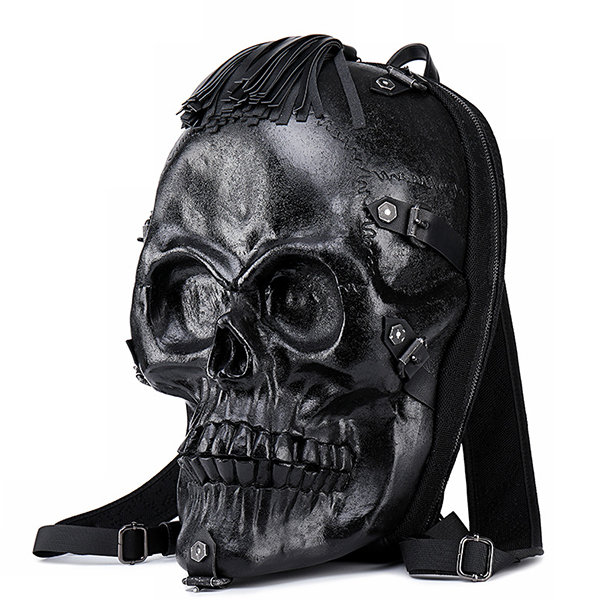 Small Skull Bag in Black/Ivory