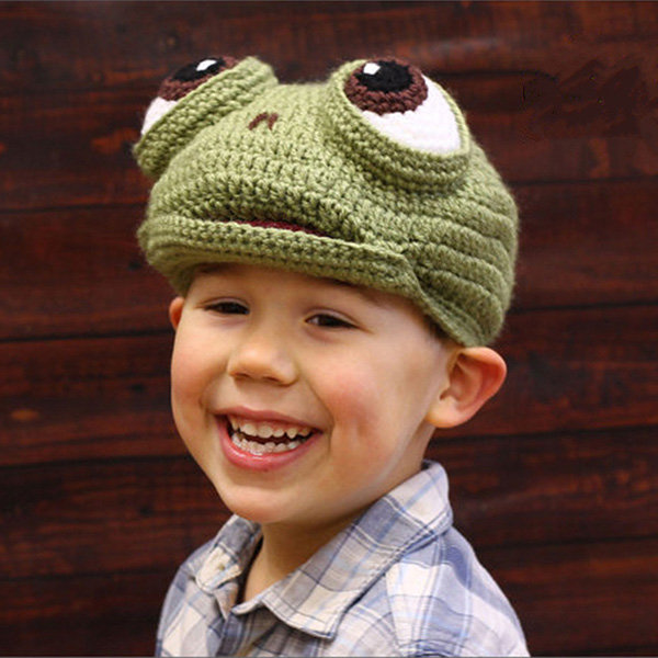 Sweet Knit Frog Hat For Kids - ApolloBox