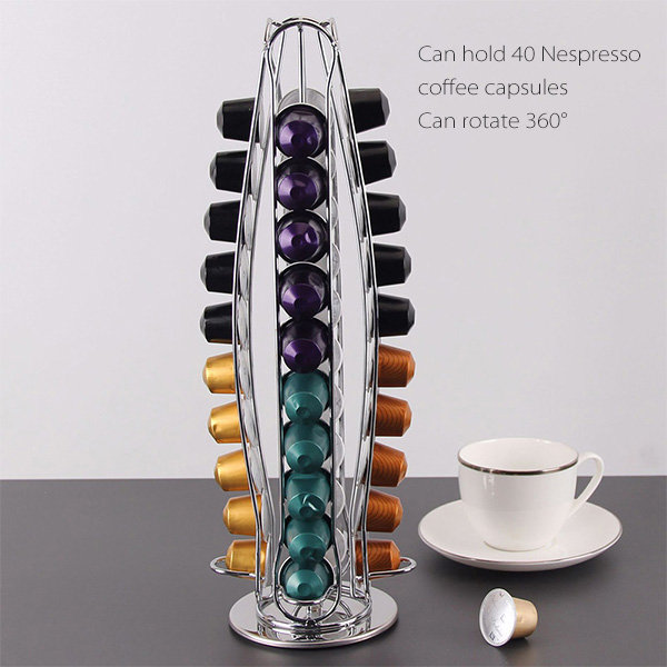 Coffee Pod Holder - Electroplated Iron - Rotating Coffee Organizer -  ApolloBox