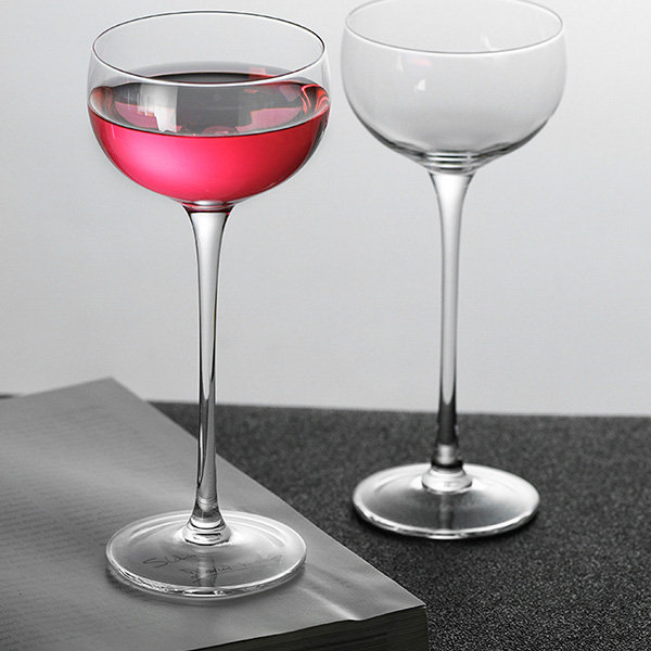 Red Stemmed Glass Goblet from Apollo Box