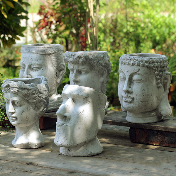 Human Face Clay Flower Pot - ApolloBox