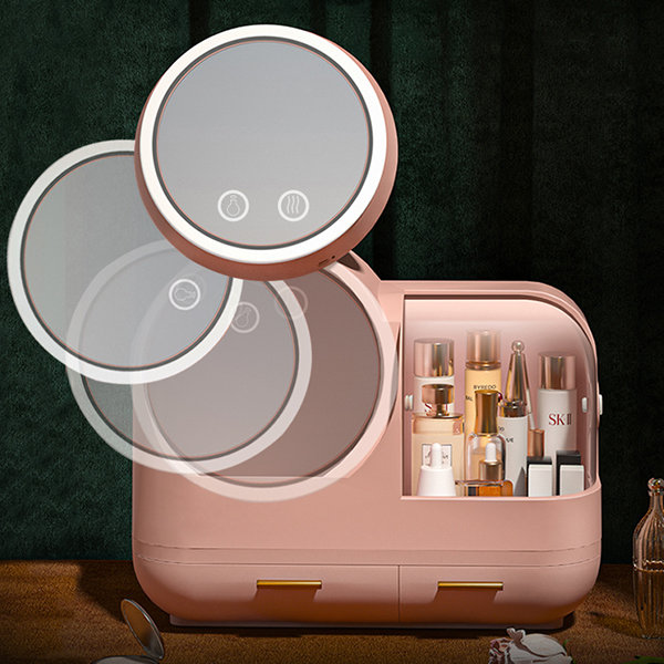 Makeup Caddy With Mirror And Fan - ApolloBox