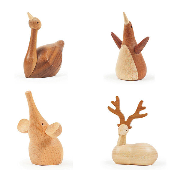 Adorable Wooden Animal Ring Holder - Elk - Elephant - 4 Patterns - ApolloBox