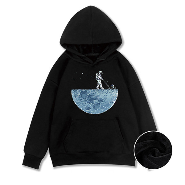 a plush and cozy black hoodie with several colors to choose and a spacious phone pocket in the best gift for anyone loves space
