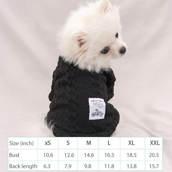 Cozy Knitted Dog Sweater - Black - Pink - Gray - ApolloBox