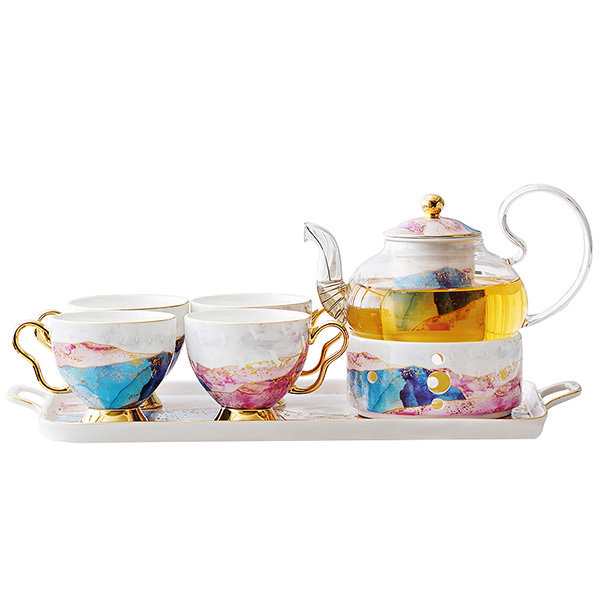 Golden Gilded China Tea Infuser Set