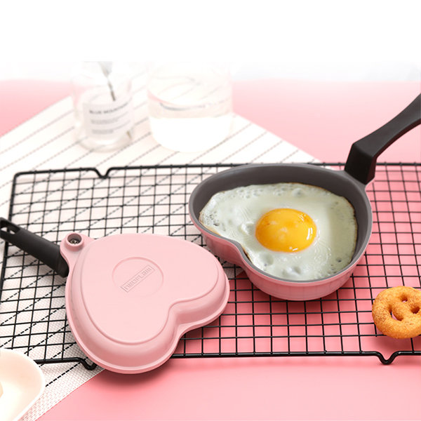 Heart Shape 4 Egg Frying Pan Four Leaf Ceramic Egg Pan Mini Egg