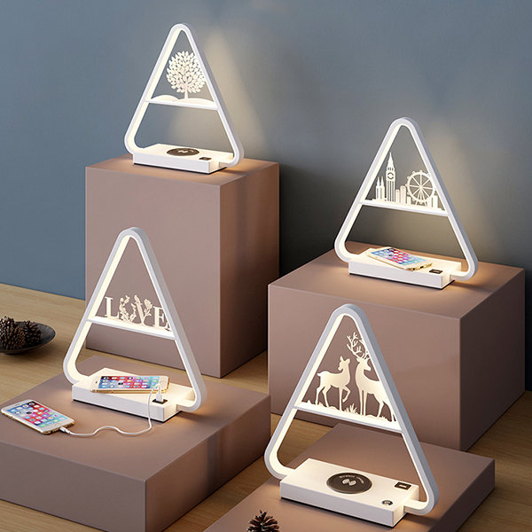 Triangle Wireless Charging Station Lamp from Apollo Box