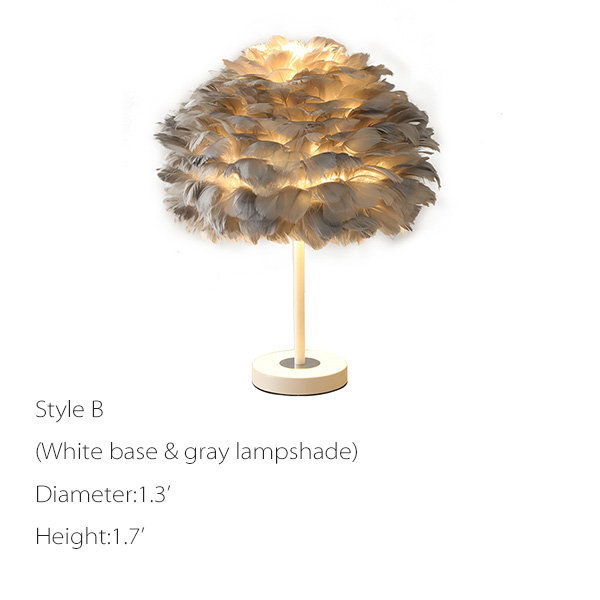 Ostrich Feather Lamp - Luxurious - Real Feathers from Apollo Box
