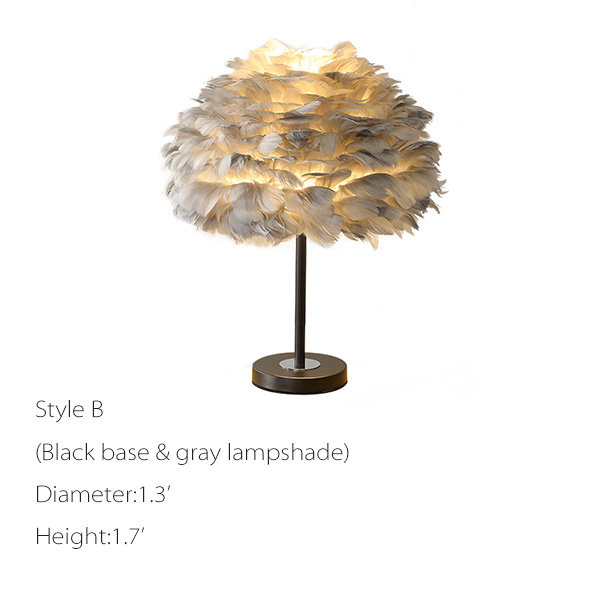 Ostrich Feather Lamp - Luxurious - Real Feathers from Apollo Box
