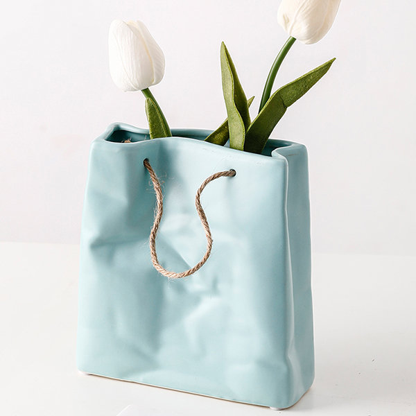 Ceramic Shopping Bag Vase