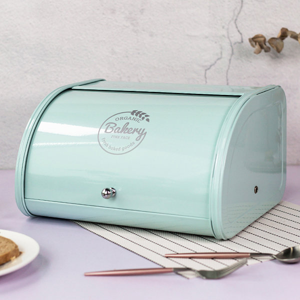 Vintage Inspired Bread Box - Iron - Pink - Green - ApolloBox