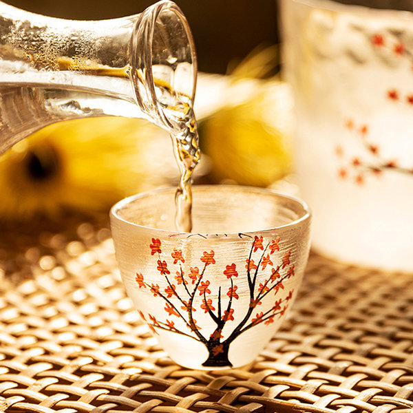 Cherry Blossom Glass Cup from Apollo Box