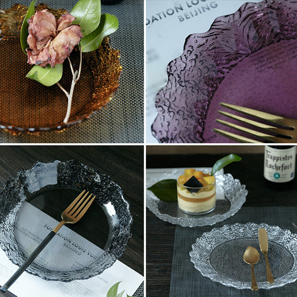 Vintage Inspired Glass Plates - ApolloBox