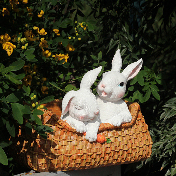 White Bunny Resin Planter from Apollo Box