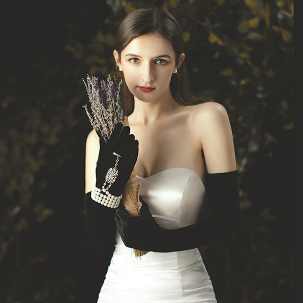 Bridal gloves store black