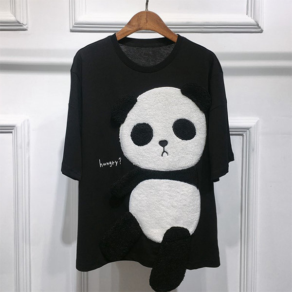 panda black t shirt