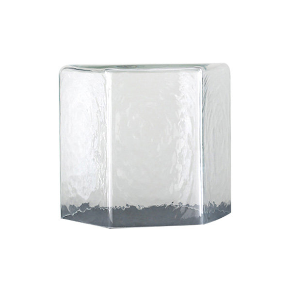 Glass Side Table - Transparent - Light Blue