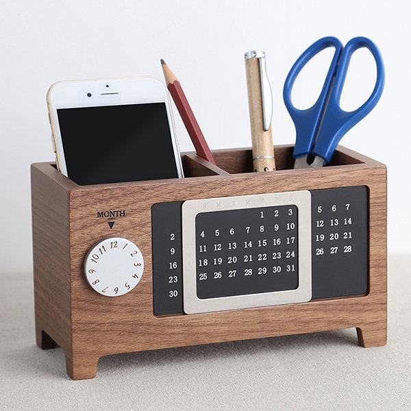 Wooden Calendar and Storage Bin - ApolloBox