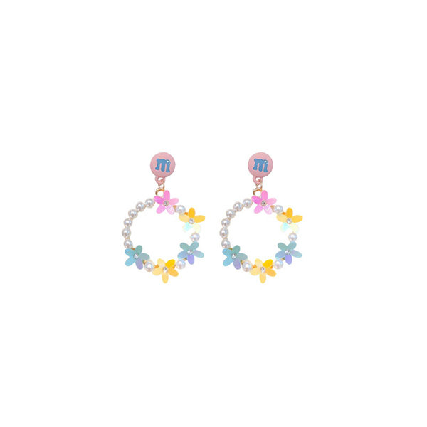 Colorful Flower Pearl Earrings - ApolloBox