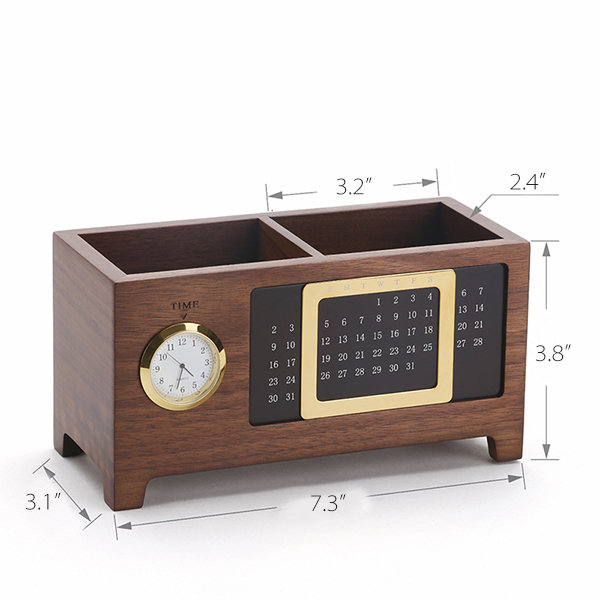 Wooden Calendar and Storage Bin ApolloBox