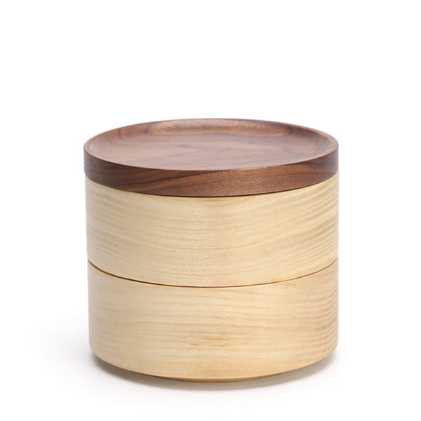 Round Wooden Jewelry Box - ApolloBox