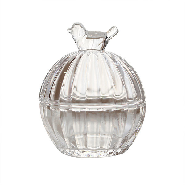 Embossed Design Storage Jar - Crystal Glass - 6 Patterns - ApolloBox