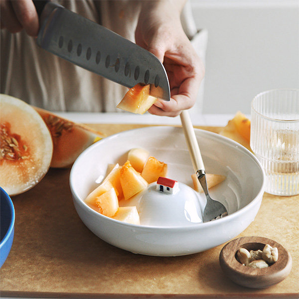 Ceramic Bowl with House