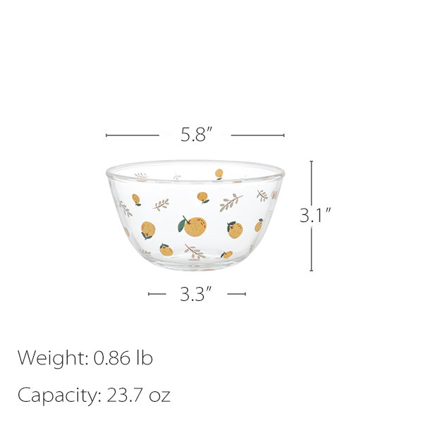 Orange Themed Glass Bowl ApolloBox   BJ3r9Array 16 