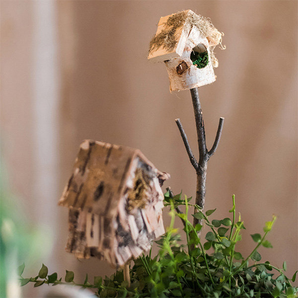 Birdhouse Planter Decor