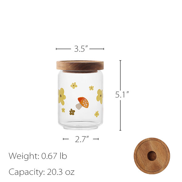 Diamond Inspired Glass Jar - With Acacia Wood Lid - More Than Just Storage  from Apollo Box