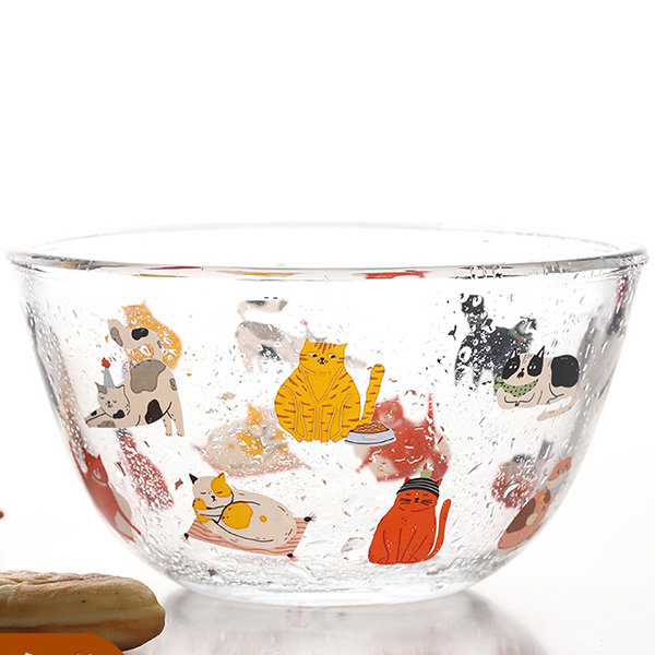 Cool Cat Glass Bowl