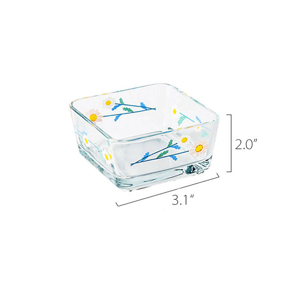 Floral Design Glass Salad Bowls from Apollo Box