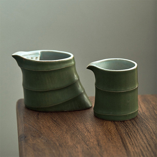 Green Bamboo Look Tea Cup from Apollo Box