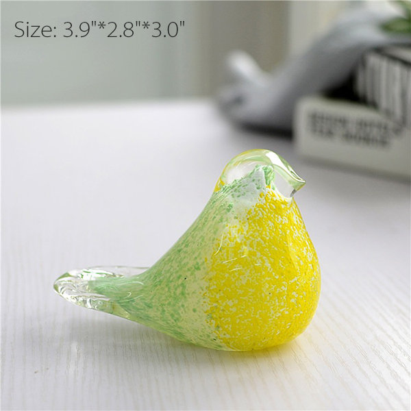 Handcrafted Glass Birds - Sky Blue - Green - 3 Colors Available