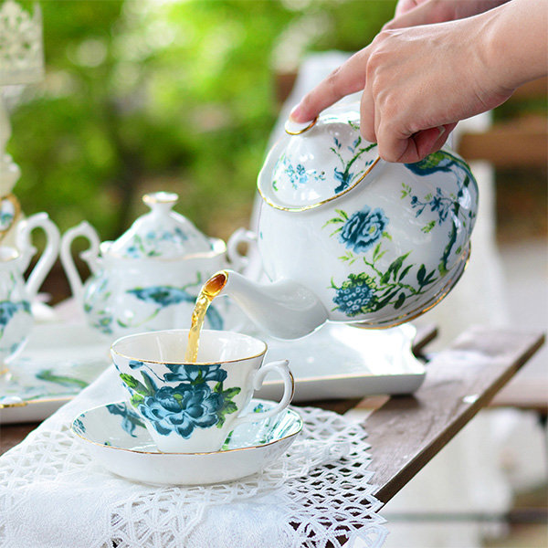 Cartoon Bunny Tea Set - Ceramic - Pink - Green - Orange - ApolloBox