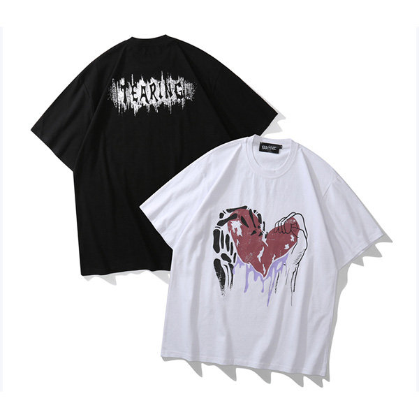 Ruffle Heart Print Shirt - ApolloBox