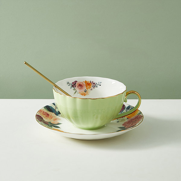 Rectangular Fancy Cup & Saucer