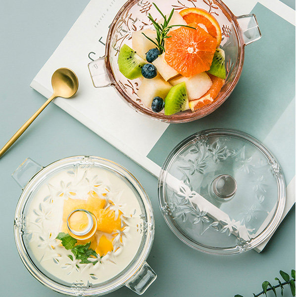 Glass Bowl with Lid from Apollo Box